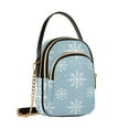 thumbnail image 7 of FORMRS Crossbody Bag for Women Quilted Travel Shoulder Cell Phone Purse with Chain Strap Handbag, Gray Snowflake, 7 of 7