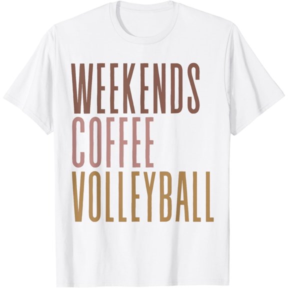 T-SHIRT Weekend Coffee Volleyball T-SHIRT mens t shirt,white,women,funny,misfits,men,journey