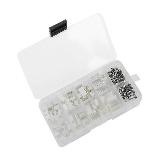 Risegun Schroefklemmen Set – 50 Stuks – 2.54mm Pitch – 2P, 3P & 4P – ABS – Incl. Opbergdoos – Voor PCB En Elektronica Projecten