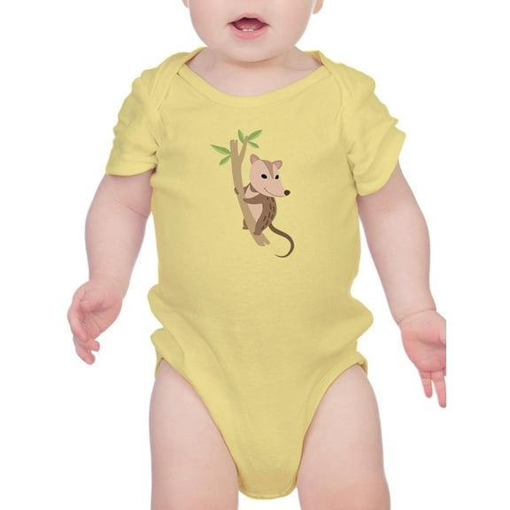 Cute Opossum On A Tree Branch Bodysuit Infant -Image by Shutterstock, 6 Months