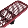 thumbnail image 6 of 6' Rectangular Expanded Metal Picnic Table, 72"L x 62"W, Red, 6 of 7