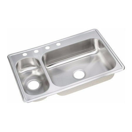 Elkay Dsemr233224 20 Gauge Stainless Steel 33 X 22 8 125 In Elkay Dsemr233224 20 Gauge Stainless Steel 33 X 22 8 125 In Double Bowl