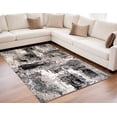 thumbnail image 6 of 5' X 8' Black Gray and Beige Abstract Area Rug, 6 of 8