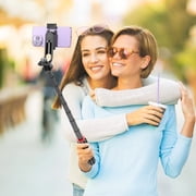 SelfieShow 52 Extendable Selfie Stick Tripod with Detachable Wireless Remote, 360° Rotatable Phone Holder for Video Vlog Recording, Portable Travel Stand Compatible with iPhone & Android (Black)