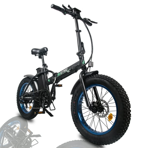 Ecotric Folding All Terrain 20" 48V 500W Electric Bike Fat Tire City E Bike 7 Speeds Walmart