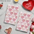 thumbnail image 3 of Golden Pink Love Valentine''s Day Kitchen Towels Dish Towels, 18x26 Inch Anniversary Wedding Farmhouse Decoration Hand Towels Set of 2, 3 of 6