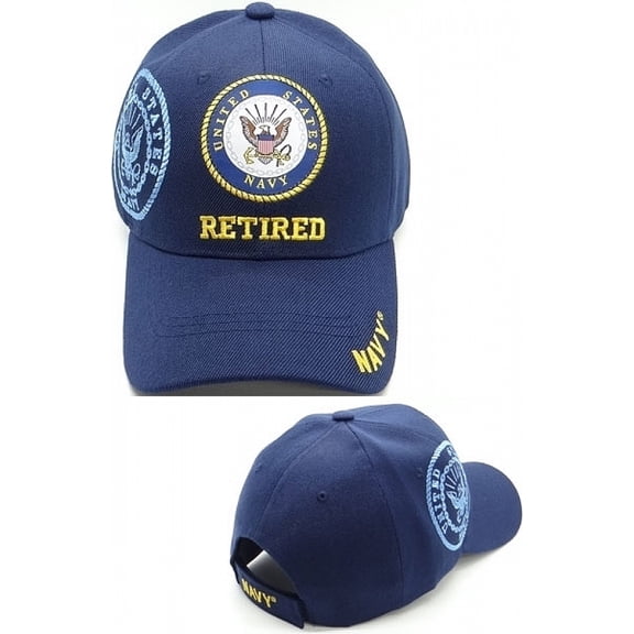 Navy Retired Shadow Mens Cap [Baseball Cap - Navy Blue - Adjustable]
