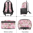 thumbnail image 5 of Yspwyqan Deer Pink Bow School Backpack for Kids, 17 Inch Lightweight Large Capacity Bookbag with Side Pockets, Double Zipper Backpack Fits 15.6 Laptop for Elementary Middle High School, 5 of 7