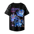 thumbnail image 4 of Women's pop singer Casual Cotton demon Print TOP,Short Sleeve Cartoon Graphic Tee for POP SINGER and Movie Fans 2XL, 4 of 4