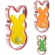 thumbnail image 1 of Cortador de galletas de conejito de 3 piezas para hornear forma de conejo de Pascua con galletas de borde de PVC suave/pastel de galletas/galletas para vacaciones esquí esquí Gafas de esquí, 1 of 5