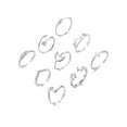 thumbnail image 1 of 9PCS Adjustable Toe Rings for Teen Girls,Arrow Knot Wave Open Rings Kunckle Stackable Thumb Rings Set for Teen Girls Hypoallergenic Sandals Foot Jewelry (Silver), 1 of 1