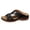 Black, variant on Orthopedic Sandals for Women Boho Flower Hollow out Summer Massage Slippers Open Toe Retro Leather Slip on Arch Support Slides Black Size 9