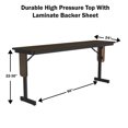 thumbnail image 4 of Correll Adjustable Height 3/4" High Pressure Folding Seminar Table in Medium Oak, 4 of 10