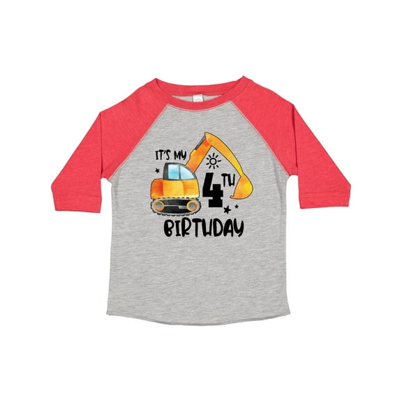 Inktastic Construction Truck It's My 4th Birthday Boys or Girls Toddler T-Shirt