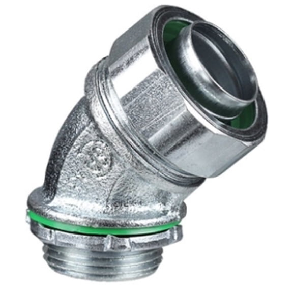 L.H. Dottie Company SL45100, Liquidtight Connector, 1In Steel 45 Degree, 1 PC