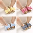 thumbnail image 2 of Infant Baby Girls Summer Sandals Flower Soft Sole Newborn Toddler First Walker Crib Dress Shoes, 2 of 7