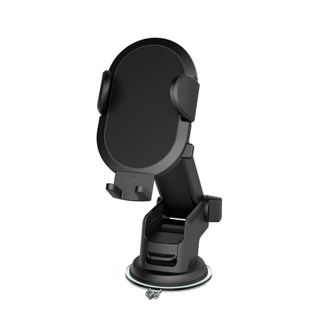 onn. 5W Wireless Charging Car Mount  Dash & Windshield Universal Car Mount Compatible with Qi-enabled Devices  Black