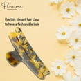 thumbnail image 5 of Parcelona French Flat Salon Style Medium 3 1/4" Celluloid Hair Claw for Women (OliveGreen), 5 of 66