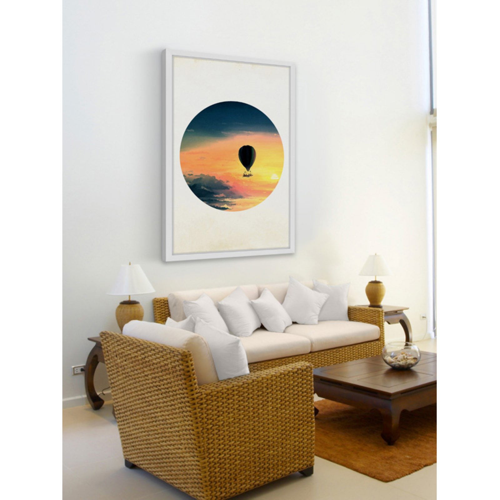Marmont Hill "Balloon Sunset" Framed Painting Print