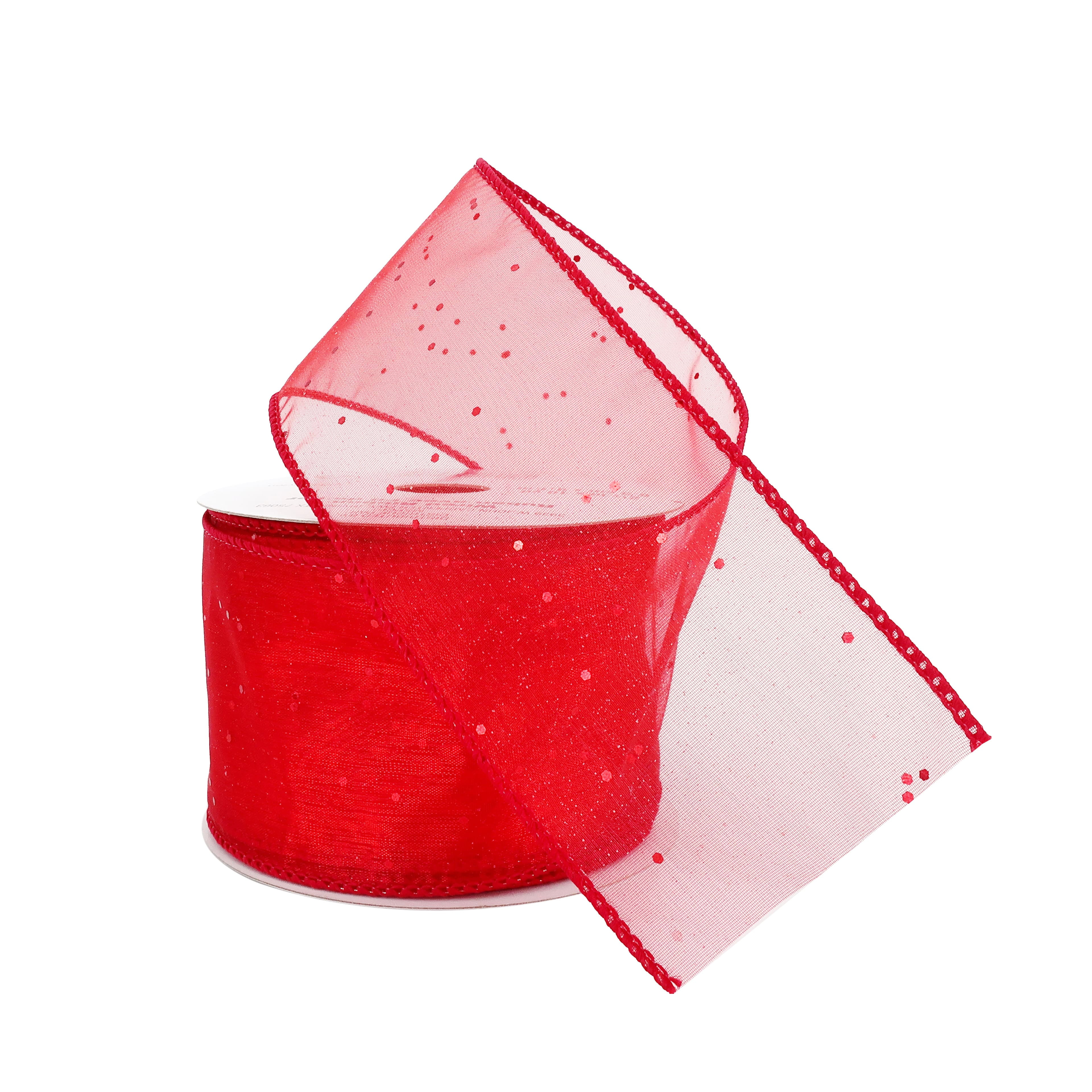 12 Pack: 2.5"x 10yd. Glitter Shimmer Wired Ribbon by Celebrate It Specialty
