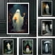 thumbnail image 2 of Dark Academy-carteles góticos Vintage, impresiones, calabaza escalofriante, en la selva elfo, pintura en lienzo, pared de Halloween, decoración del hogar, imagen, 2 of 4