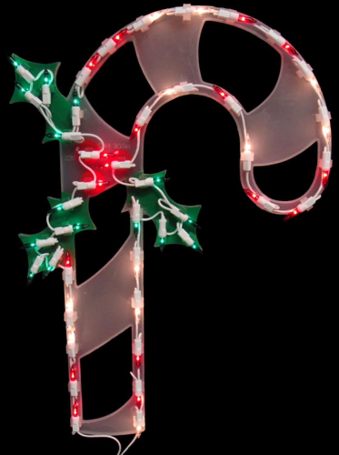 18 Lighted Candy Cane Christmas Window Silhouette Decoration Walmart