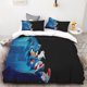 thumbnail image 3 of Funda nórdica 3D exquisita caricatura Sonic papel tapiz Anime impresión digital juego de cama edredón cama suave niños jóvenes regalo, 3 of 5