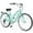 Cyan, variant on MOONCOOL 24/26 Inch Beach Cruiser Bike, 7 Speed Step-Through Frame Adult Bicycle, City Bike Commuter Bicycle with Front & Rear Fenders, Rear Cargo Rack for Men, Women