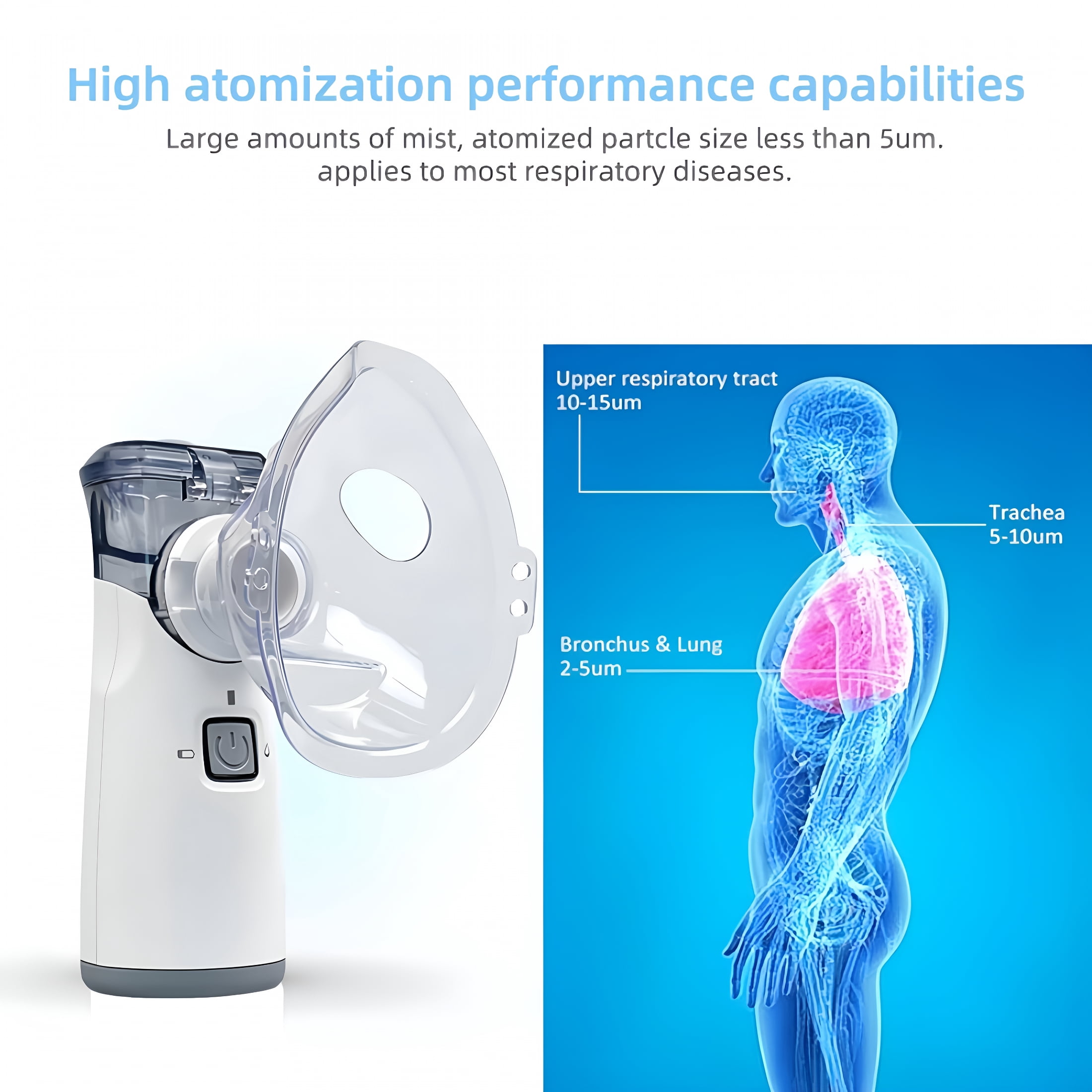 HIBIBUD Handheld Portable Personal Humidifier with One-Touch Automatic Cleaning