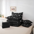 thumbnail image 6 of jejeloiu Silver Chic Butterflies 7pcs Bedding Comforter Set,Galaxy Starry Sky Queen Bedding Sets For Kids Reversible, 6 of 8