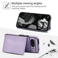 thumbnail image 2 of for Google Pixel 8 Case, Compatible with MagSafe, Detachable Magnetic Wallet Case with PU Leather Kickstand Card Slots Shockproof Protection 2 In 1 Case for Google Pixel 8, Purple, 2 of 5