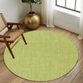 thumbnail image 3 of Vintage Fruit Green Round Area Rug 5 FT,Non Slip Bedroom Area Rug,Farmhouse Retro Solid Color Linen Texture Washable Soft Circular Carpet Floor Mat for Kitchen Dining Room Foyer Balcony Dorm, 3 of 9