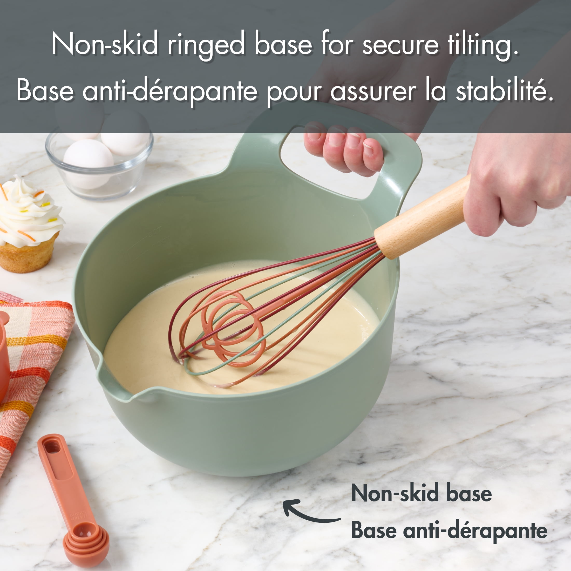 Way to Celebrate 3QT Mixing Bowl, Green, WAY-TO-CEL PL MIXING BOWL