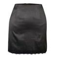 thumbnail image 7 of Idoravan Women's Basic Versatile Skirt Clearance Fashion Womens Casual Solid Color High Waist Stretch Satin Lace Sexy Short Skirt, 7 of 7