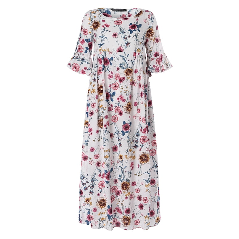 ladies floral dresses with sleeves