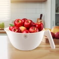 thumbnail image 4 of TIMIFIS Drain Basket, Double-Layer Vegetable Washing Basin Draining Basket Net Red Fruit Vegetable Washing Basket Kitchen Leakage Draining Basket Apartment Essentials, 4 of 6