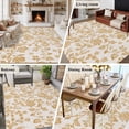 thumbnail image 5 of 5'x8' Area Rugs, Farmhouse Orange Indoor Outdoor Area Rug for Living Room Bedroom, Vintage Flower Leaf Botanical Plant Washable Bathroom Rugs Kitchen Floor Carpet Mats Home Decor Aesthetic, 5 of 8