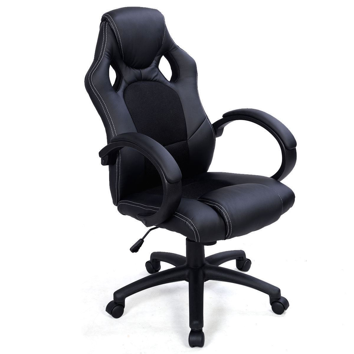 Desk Office Chair Race Car Style Bucket Seat Black Desk Office Chair Race Car Style Bucket Seat Black
