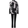 thumbnail image 4 of ZHAOCHENG Trajes de pantalón para mujer, modernos y elegantes, de negocios, con blazer, de color liso, para uso diario, de dos piezas, para uso festivo, elegante, con solapa y corte ajustado, para uso, 4 of 5