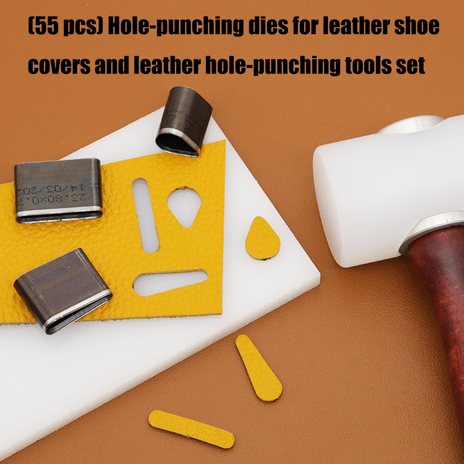Steel Elliptical Hole Puncher with Multi-Purpose Tool for Leather Belts, Fabric
