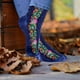 thumbnail image 4 of Socks Women's And Winter New Short Socks Women's Embossed Pattern Retro Versatile Mid Length Socks, Great Gift, 4 of 6