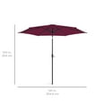 Best Choice Products 10ft Outdoor Steel Market Patio Umbrella w/ Crank, Tilt Push Button, 6 Ribs - Burgundy - image 7 of 7