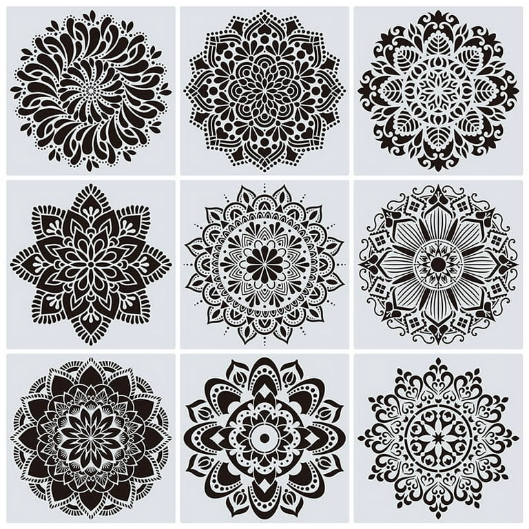 Mandala Auxiliary Painting Template Reusable Stencil for DIY