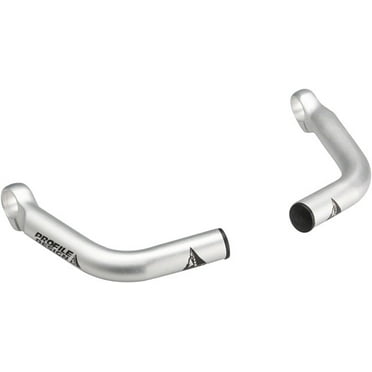 Profile Design Boxer Bar Ends: Silver L-Bend 6061-T6 Aluminum
