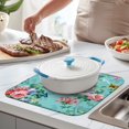 thumbnail image 3 of Microfibre Drying Mat for Kitchen Pioneer Dish Drying Drainer Mat Absorbent Colorful Floral Drying Mat Washing Up for Glass, Plate & Cup 16inch X 18inch, 3 of 7