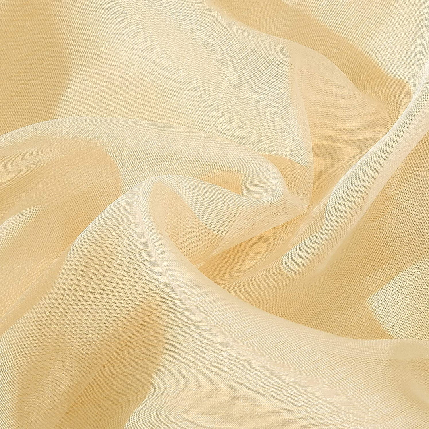 Dainty Home Malibu Textured Semi-Sheer Grommet Top Curtain Panel Pair, 108" x 84" In Beige