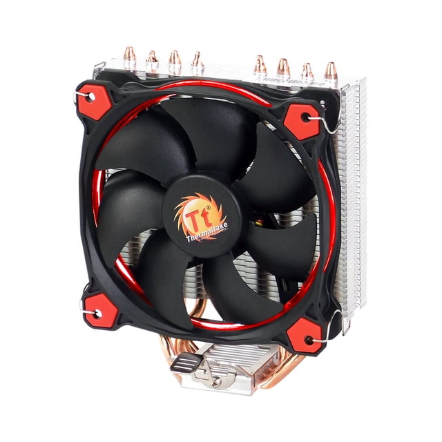 Enfriador de aire para CPU Thermaltake, ventilador LED rojo de 120 mm, rodamiento hidráuli Abanopi Enfriador de CPU