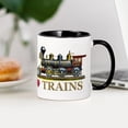 thumbnail image 4 of CafePress - I Love Trains Mug - 11 oz Ceramic Mug - Novelty Coffee Tea Cup, 4 of 6