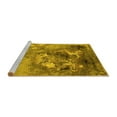 thumbnail image 2 of Ahgly Company Machine Washable Indoor Square Oriental Yellow Industrial Area Rugs, 8' Square, 2 of 4
