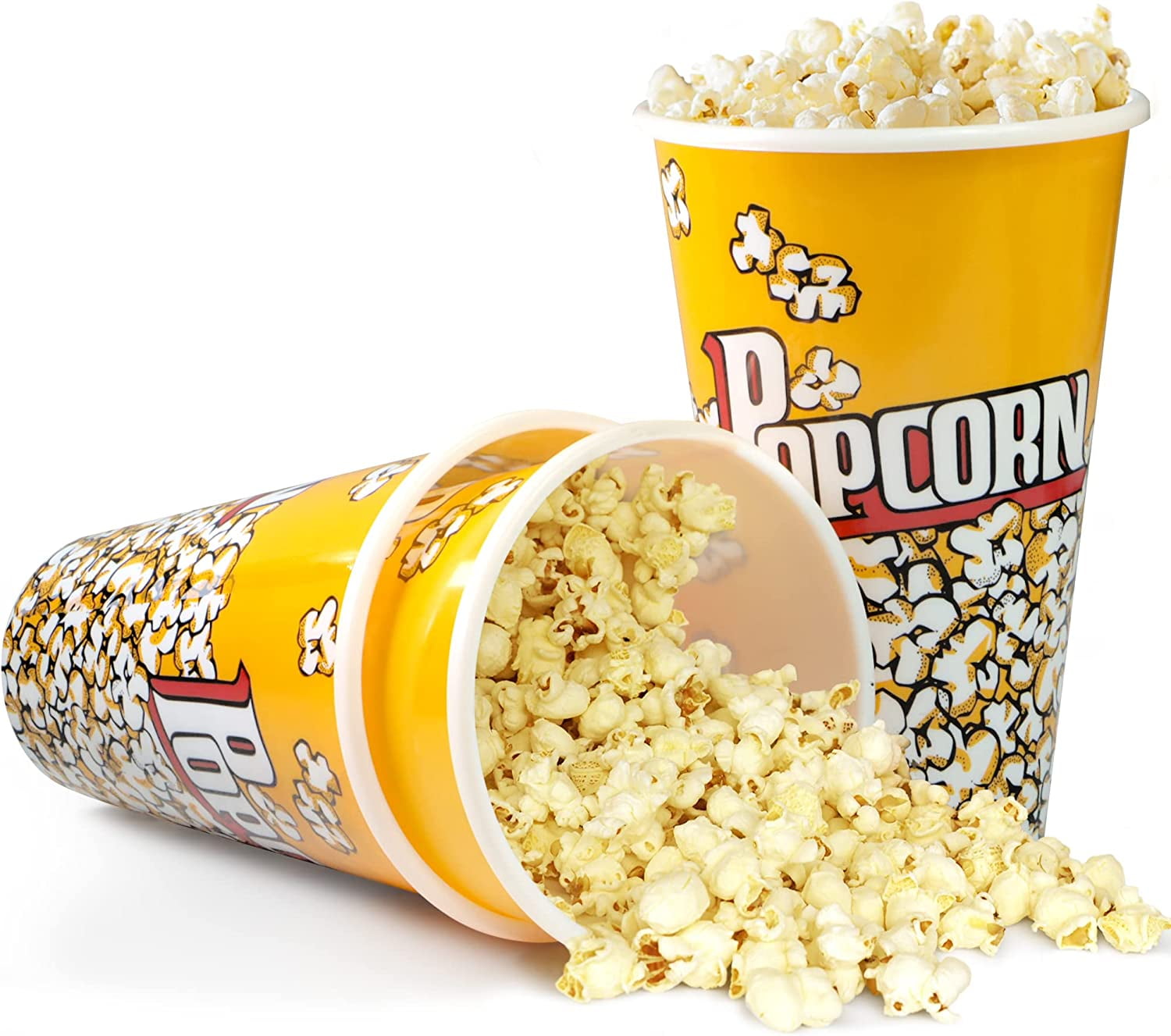 3 Pack Retro Style Plastic Popcorn Containers Popcorn Boxes Bucket for